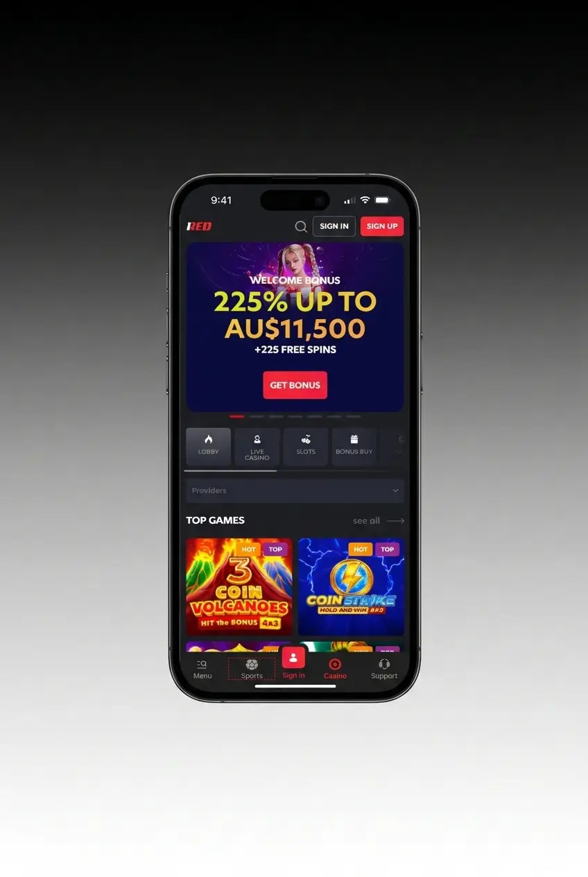 1Red casino mobile app deposit screen showing cashier with payment options like Visa, Skrill, Neosurf and Bitcoin