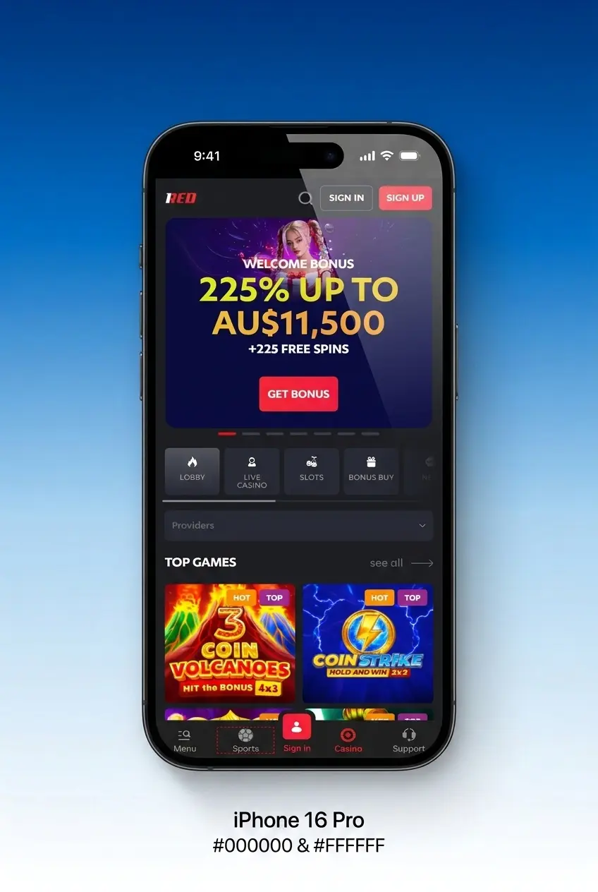 1Red sign up registration form guide showing step-by-step account creation process for Australian players