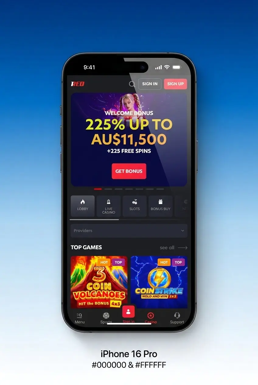 Step-by-step 1Red sign up registration form instructions for creating a new casino and sportsbook account in AUD