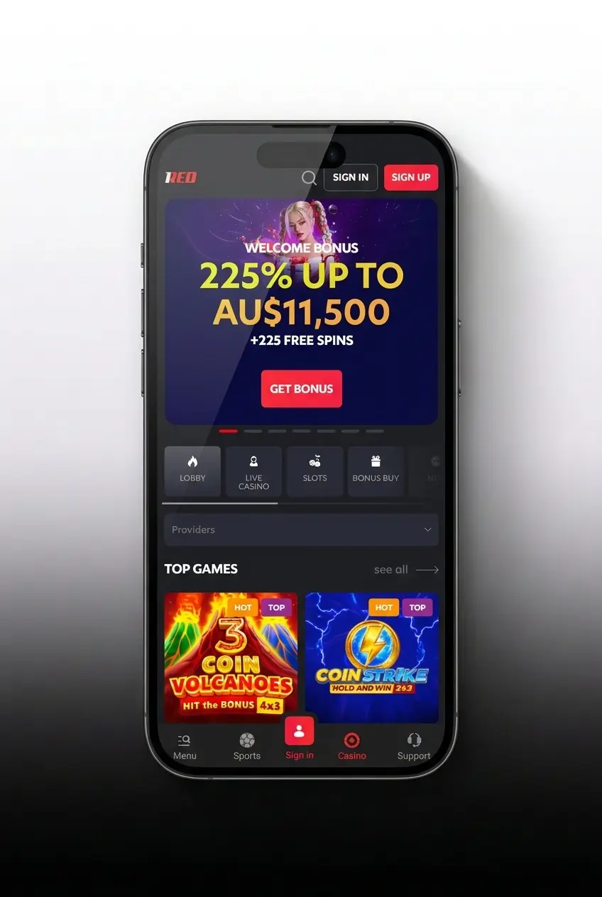 Android Chrome browser showing Add to Home Screen option for 1Red PWA app installation steps
